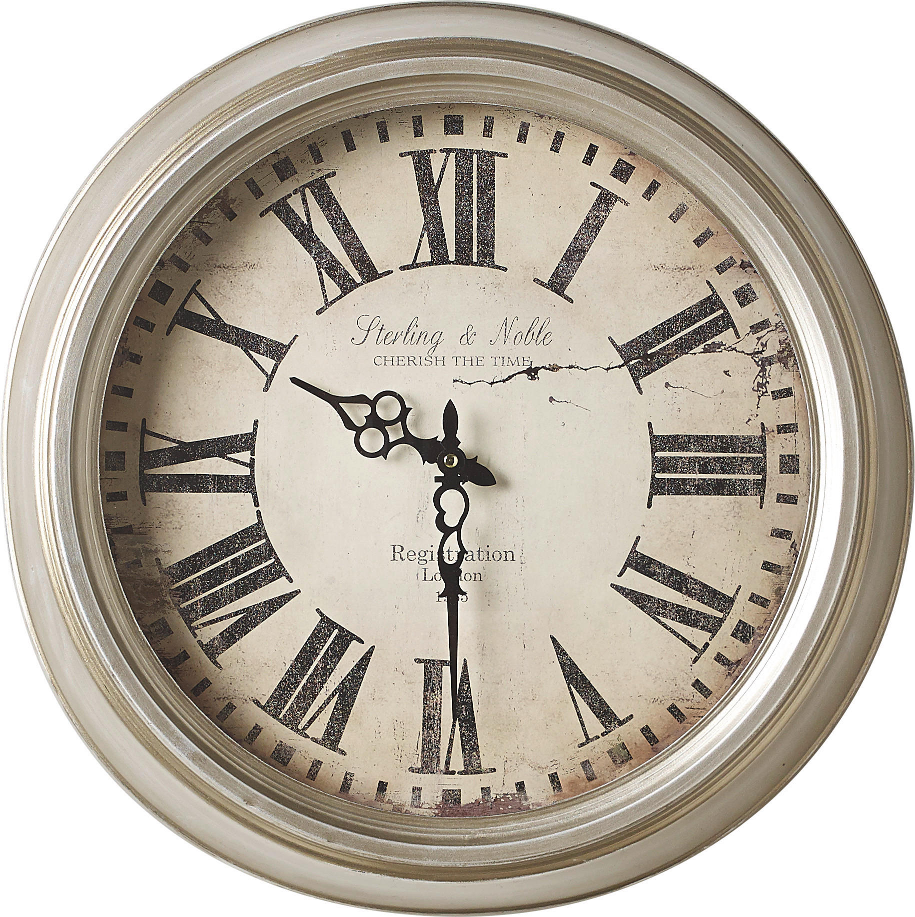 Ambia Home Wanduhr Silber
