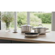 KOCHTOPFSET 3-teilig  - Klar/Edelstahlfarben, Basics, Glas/Metall - Homeware Profession.