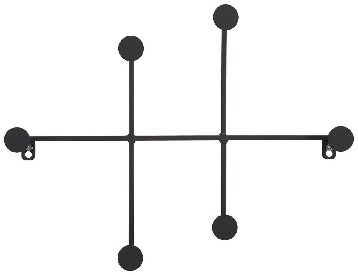 STENSKI OBEŠALNIK - črna, Trend, kovina (41/31/5cm) - Landscape