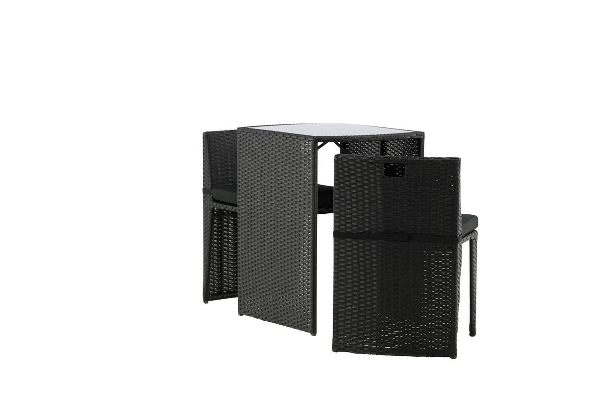 CAFÉSET metall, plast, textil  - grå/svart, Klassisk, metall/textil - Gardenson