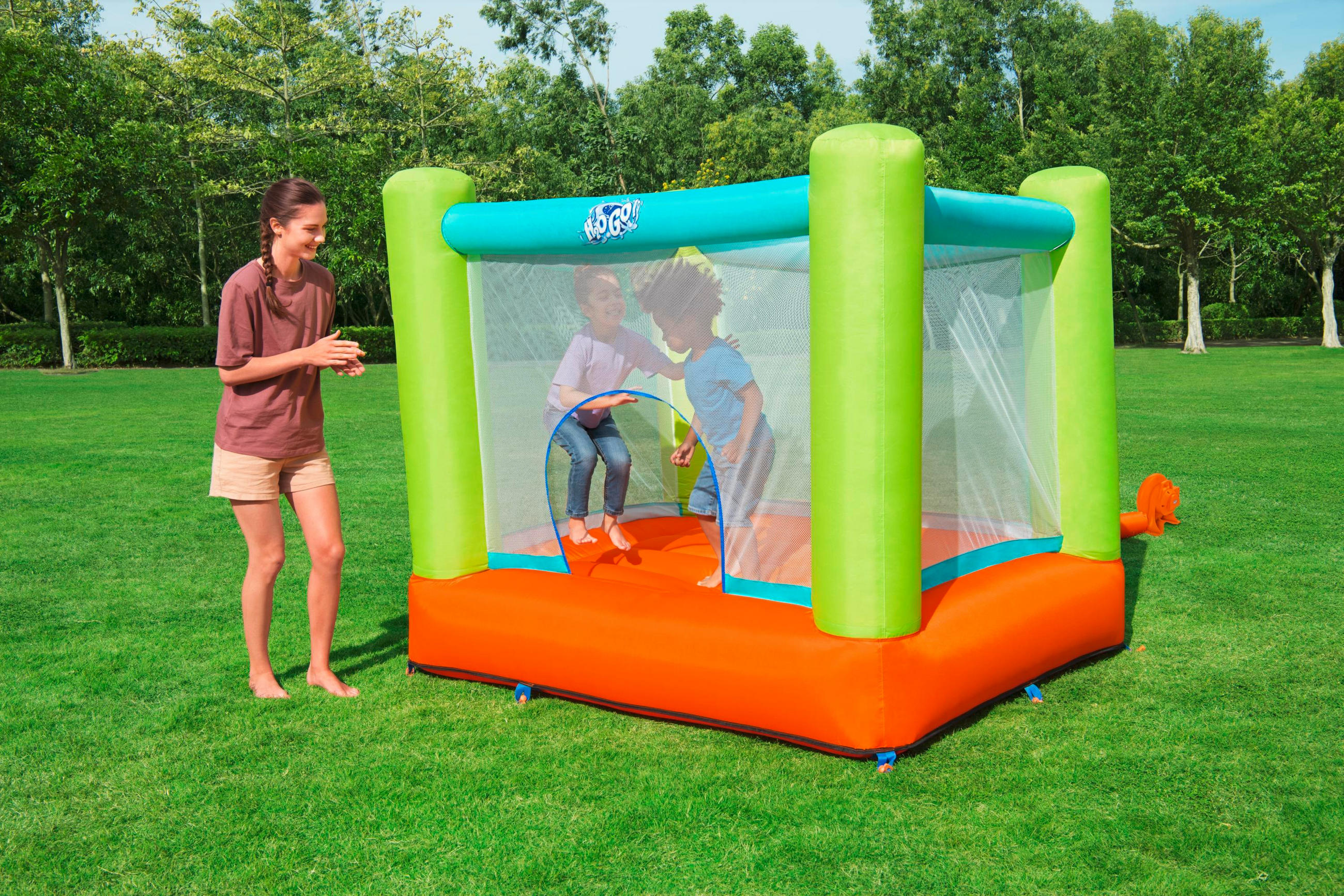 TRAMPOLIN 194/175/170 cm  - Multicolor, Basics, Kunststoff/Metall (194/175/170cm) - Bestway