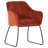 ARMLEHNSTUHL  Stoffauswahl, Typenauswahl Samt, Flachgewebe  - Rostfarben/Schwarz, Design, Textil/Metall (59/85/59cm) - Novel