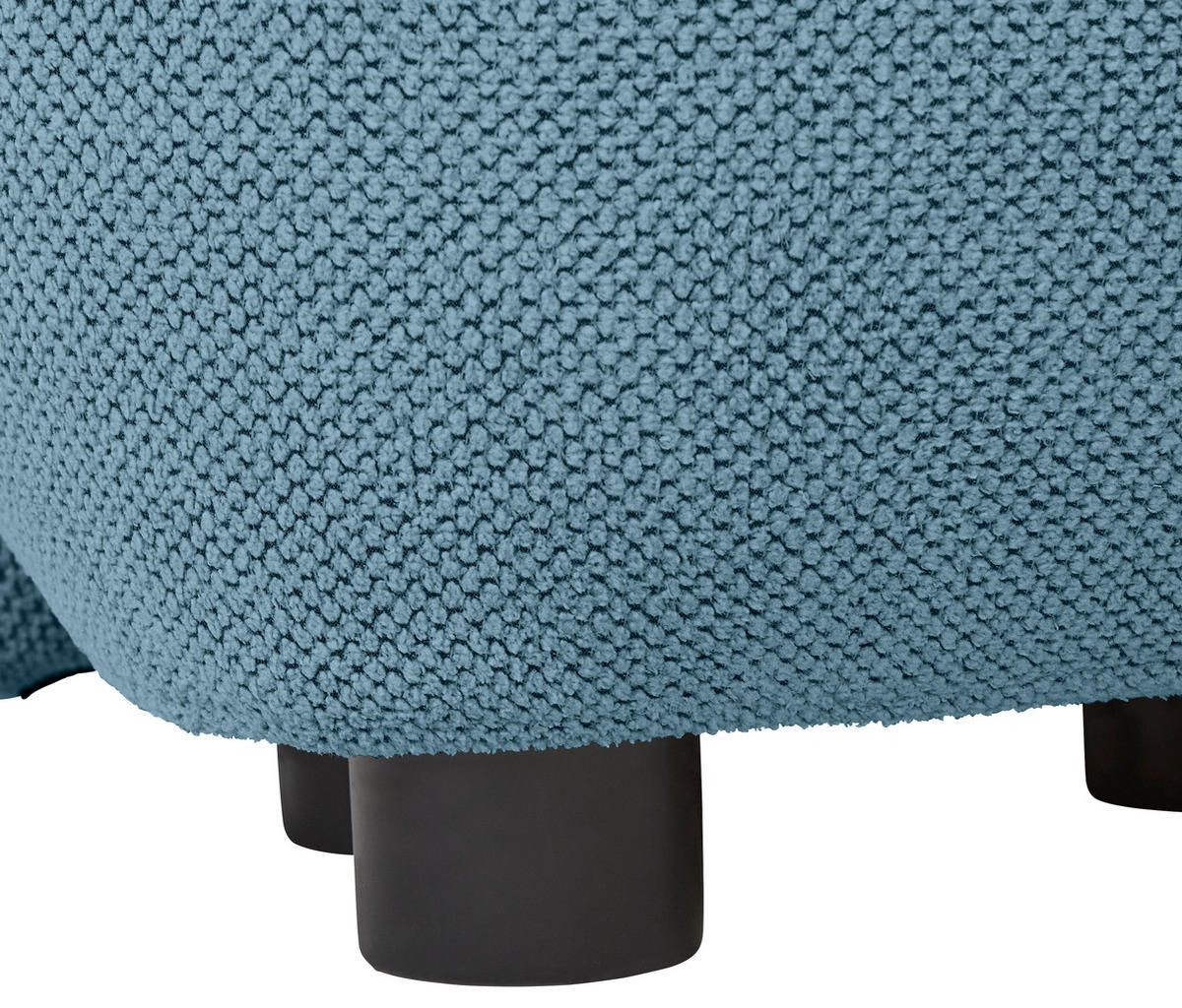 ECKSOFA in Webstoff Blau  - Blau/Schwarz, Modern, Kunststoff/Textil (265/175cm) - MID.YOU