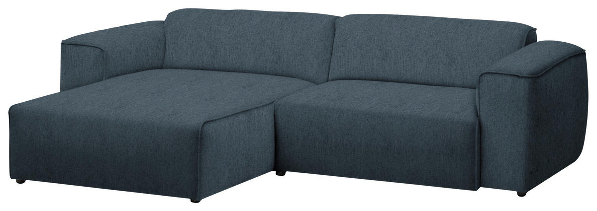 ECKSOFA in Webstoff Anthrazit  171/265 cm  - Anthrazit/Schwarz, Design, Kunststoff/Textil (171/265cm) - home24
