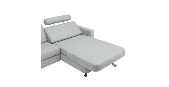 ECKSOFA in Webstoff Hellgrau  - Hellgrau/Schwarz, Design, Kunststoff/Textil (257/165cm) - Xora