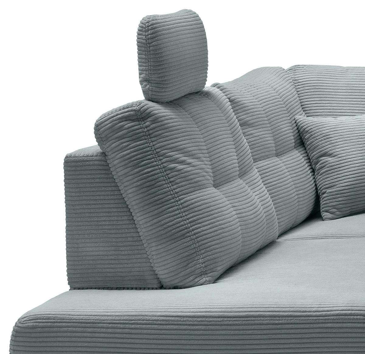 ECKSOFA in Cord Hellblau  - Naturfarben/Hellblau, Modern, Holz/Textil (206/274cm) - Livetastic