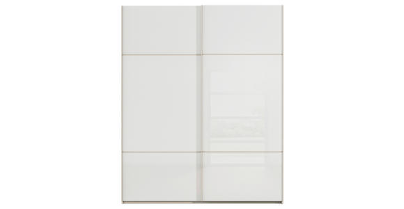SCHWEBETÜRENSCHRANK 162/223/68 cm 2-türig Weiß, Champagner - Champagner/Weiß, KONVENTIONELL, Glas/Holzwerkstoff (162/223/68cm) - Novel