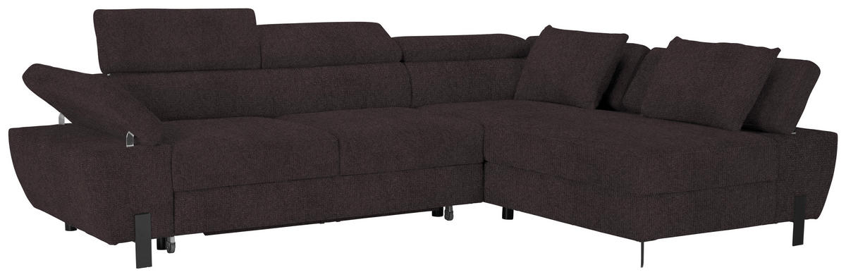 HÖRNSOFFA i vävt tyg grafitfärgad  - grafitfärgad/svart, Modern, metall/trämaterial (277/90/93cm) - MID.YOU