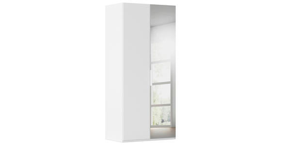 DREHTÜRENSCHRANK 101/235/61 cm,  in Weiß, 2-türig  - Weiß, Basics, Glas/Holzwerkstoff (101/235/61cm) - Novel