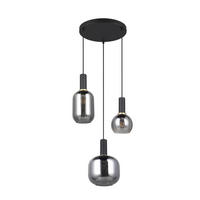 HÄNGELEUCHTE 30/150 cm  - Chromfarben/Schwarz, Basics, Glas/Metall (30/150cm) - Trio Leuchten