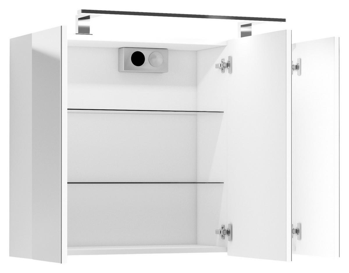 SPIEGELSCHRANK 80/60/20 cm  - Weiß, MODERN, Glas/Holzwerkstoff (80/60/20cm) - MID.YOU