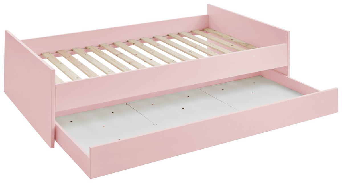 BODENBETT. 120/200 cm  in Rosa  - Rosa, LIFESTYLE, Holz/Holzwerkstoff (120/200cm) - Stylife