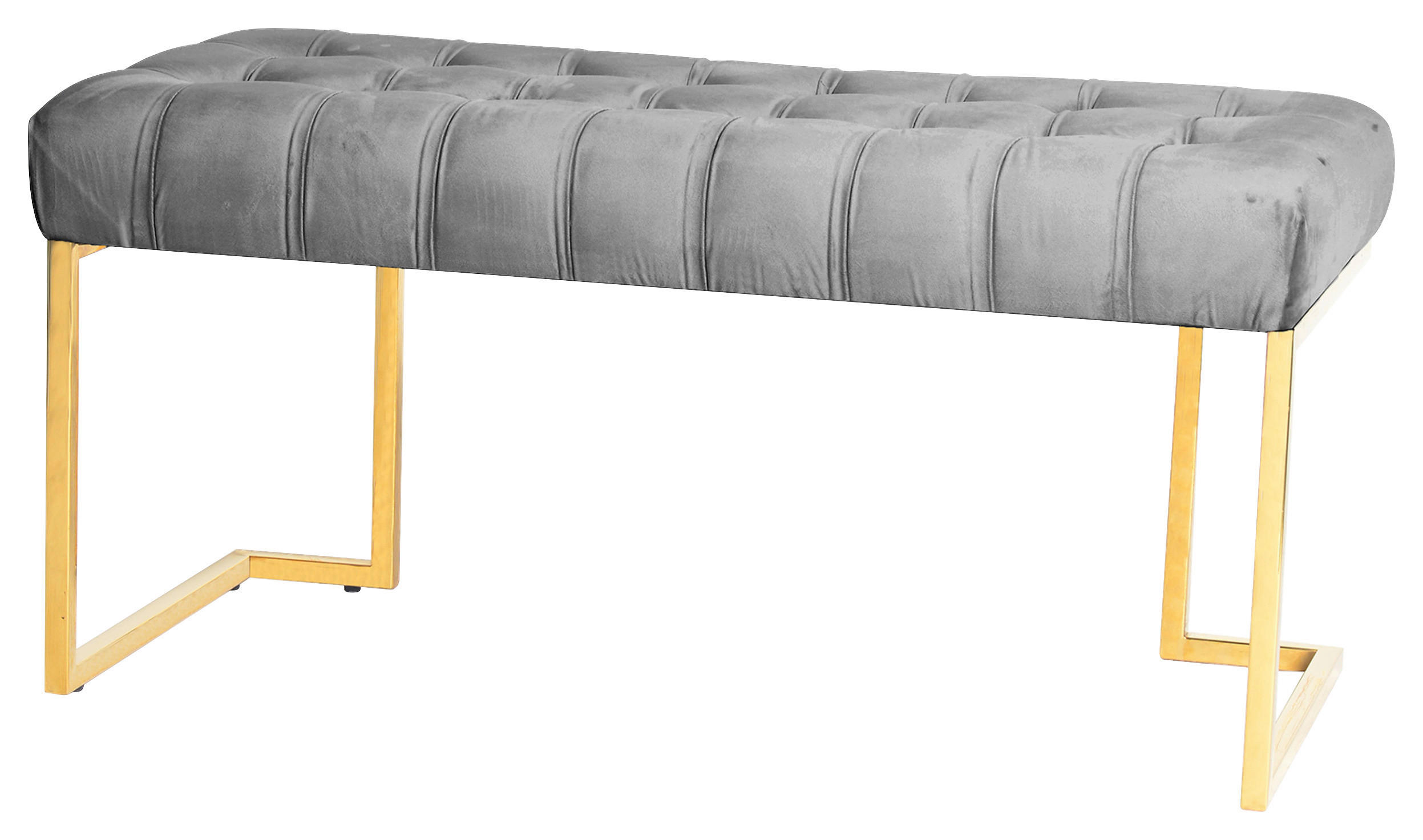 HOCKERBANK 47/48/100 cm Grau  - Grau, Design, Kunststoff (47/48/100cm) - Kayoom