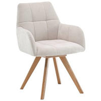 ARMLEHNSTUHL  in Mikrofaser  - Eichefarben/Creme, LIFESTYLE, Textil (61/88/66,5cm) - Boxxx