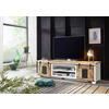 LOWBOARD  in 180/50/55 cm  - Schwarz/Braun, KONVENTIONELL, Holz/Metall (180/50/55cm) - Livetastic
