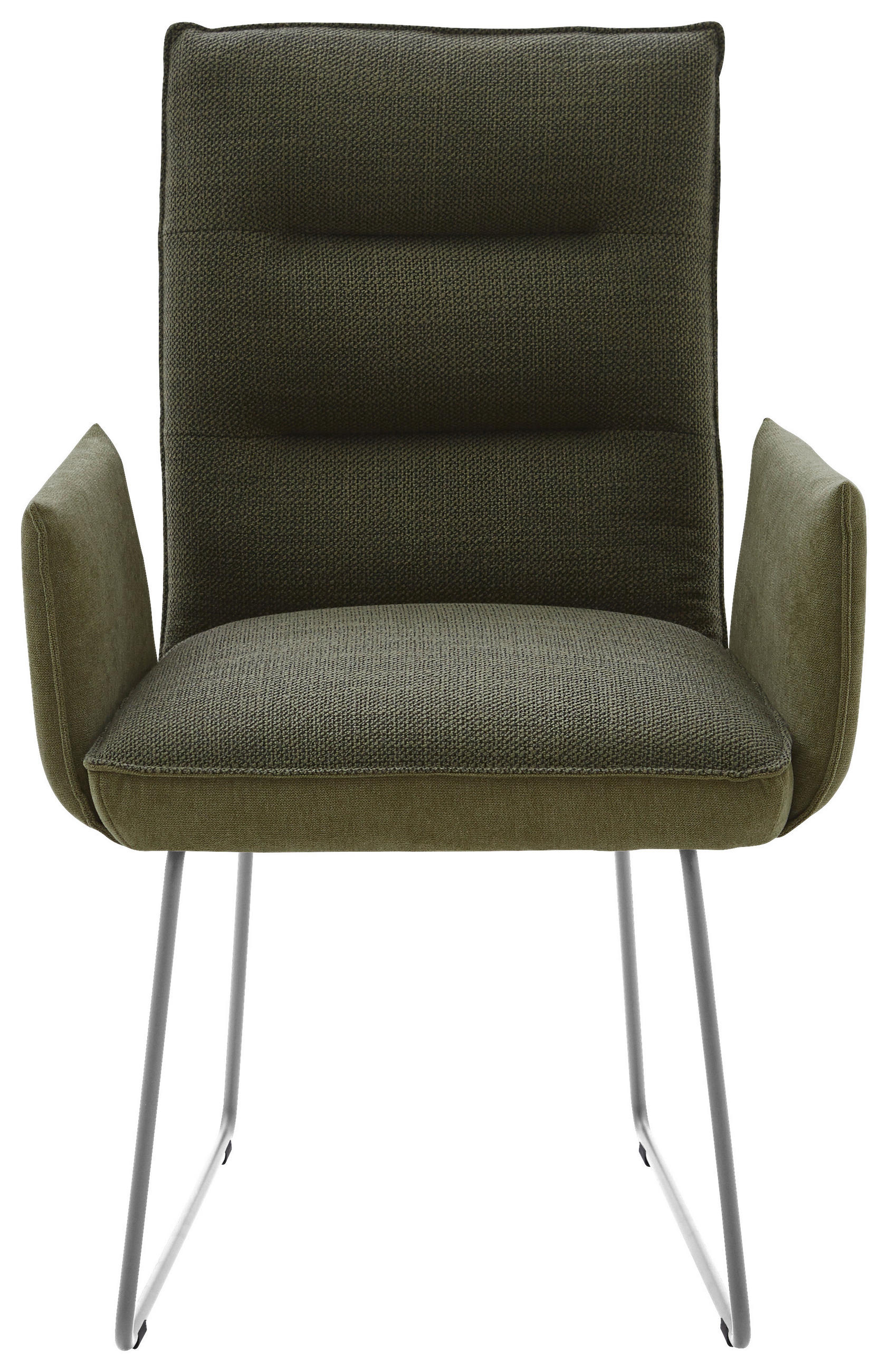 ARMLEHNSTUHL  in Stahl Flachgewebe  - Edelstahlfarben/Grün, Design, Textil/Metall (59/93/59cm) - Dieter Knoll