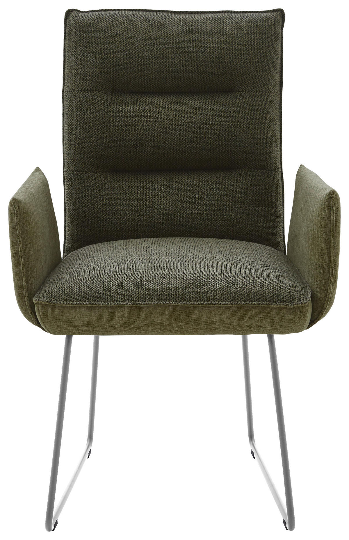 ARMLEHNSTUHL  in Stahl Flachgewebe  - Edelstahlfarben/Grün, Design, Textil/Metall (59/93/59cm) - Dieter Knoll