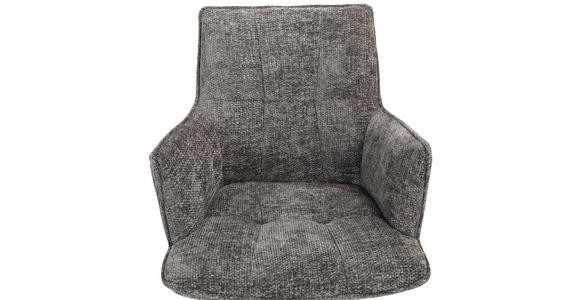 ARMLEHNSTUHL in Eisen Chenille - Eichefarben/Grau, Design, Holz/Textil (59,5/88,5/63cm) - Novel