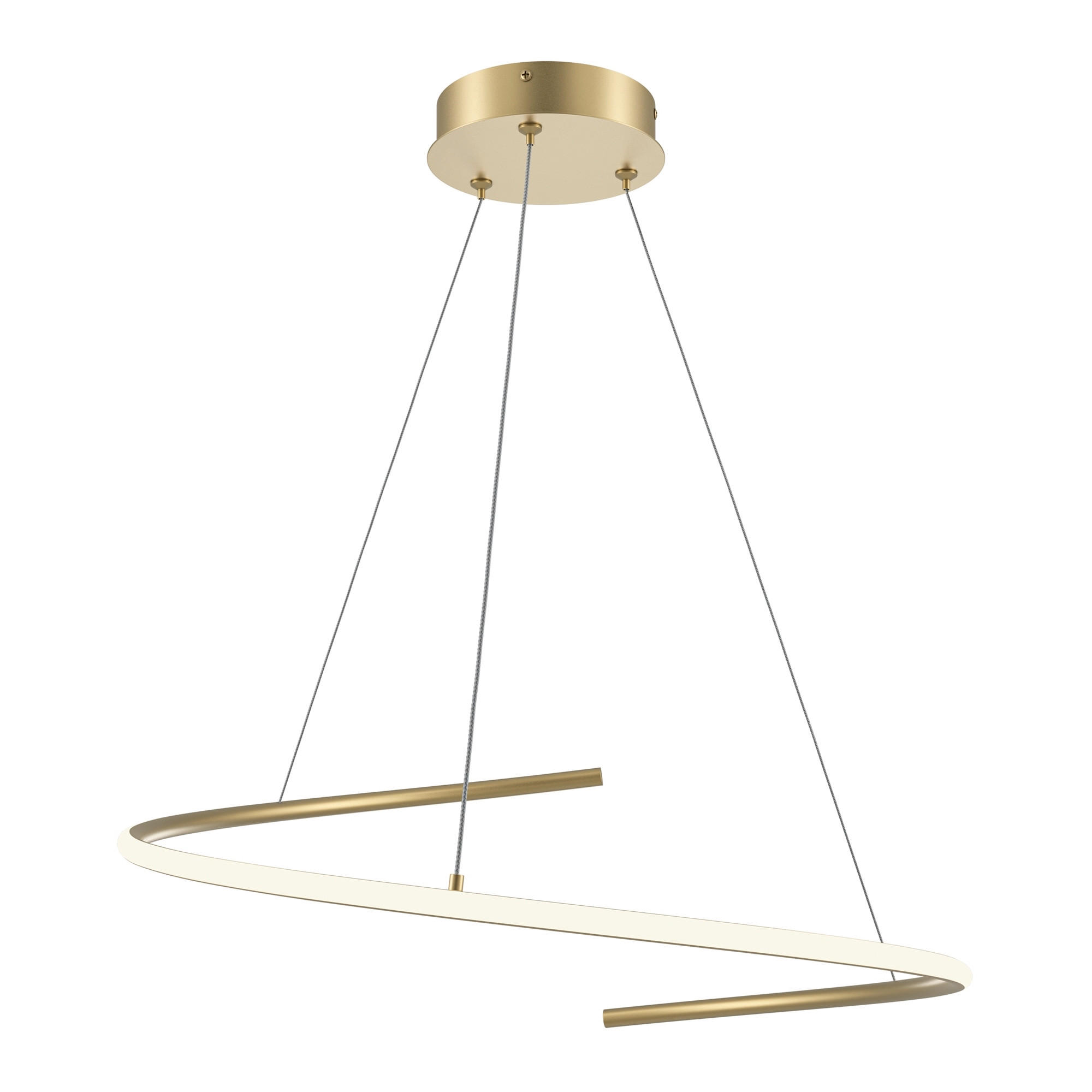 PENDELLAMPA Curve 60/325.7/60 cm  - mässingsfärgad, Design, metall (60/325.7/60cm) - MAYTONI