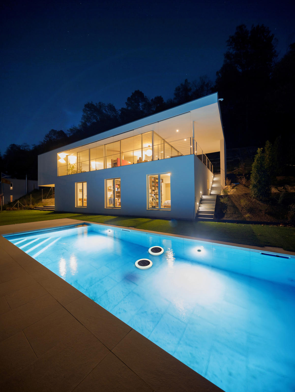 LED-AUßENLEUCHTE Papaya 29/2 cm   - Transparent/Weiß, Basics, Kunststoff (29/2cm) - Newgarden