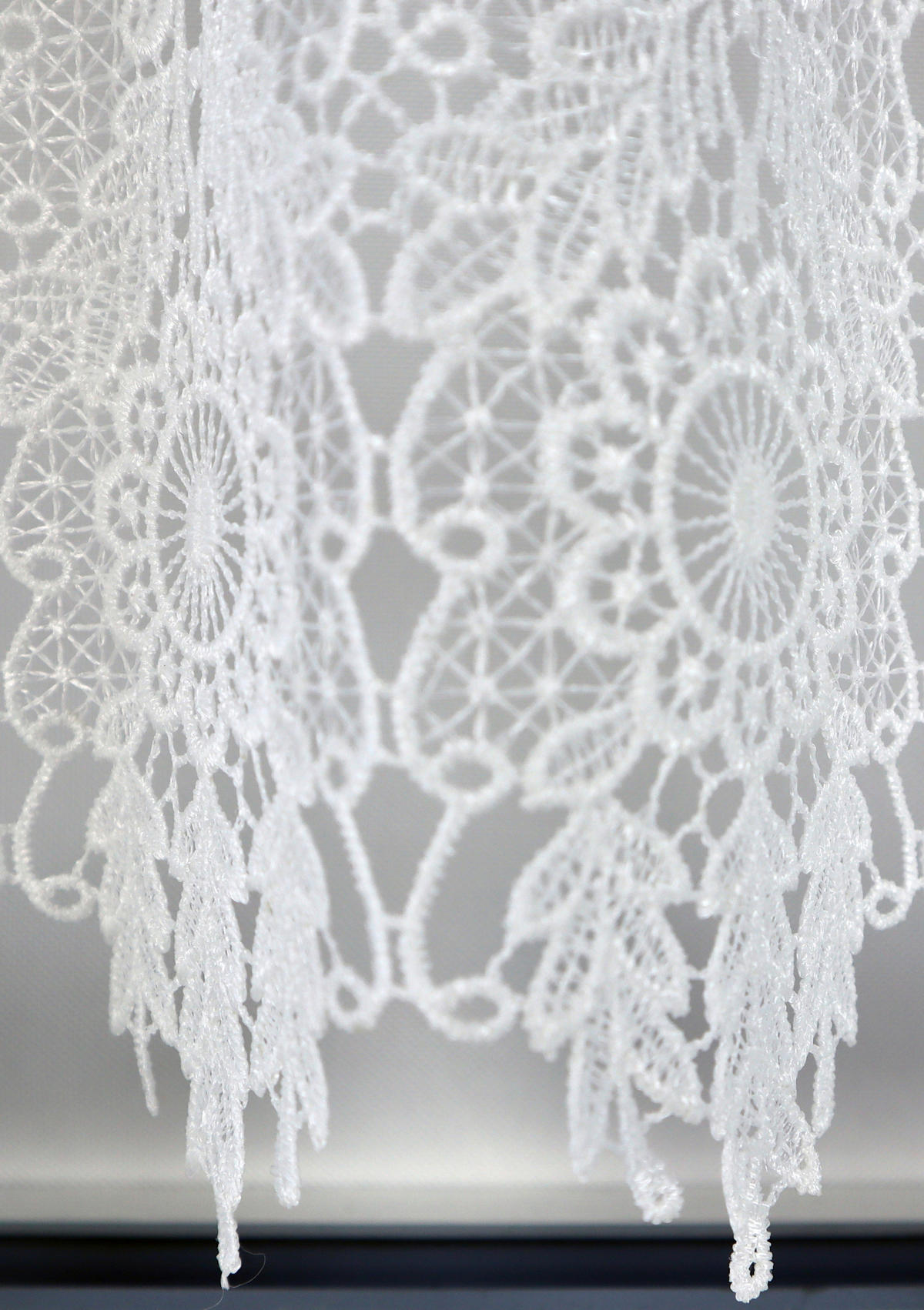 KURZGARDINE   140/48 cm   - Weiß, KONVENTIONELL, Textil (140/48cm)