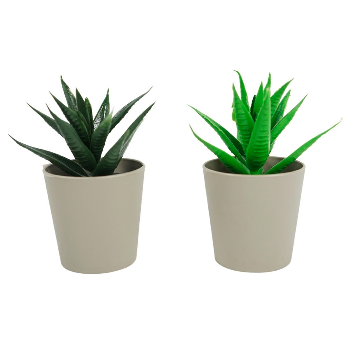 VEŠTAČKI CVET - zelena/bež, Osnovno, plastika (6,5/6,5/10cm)