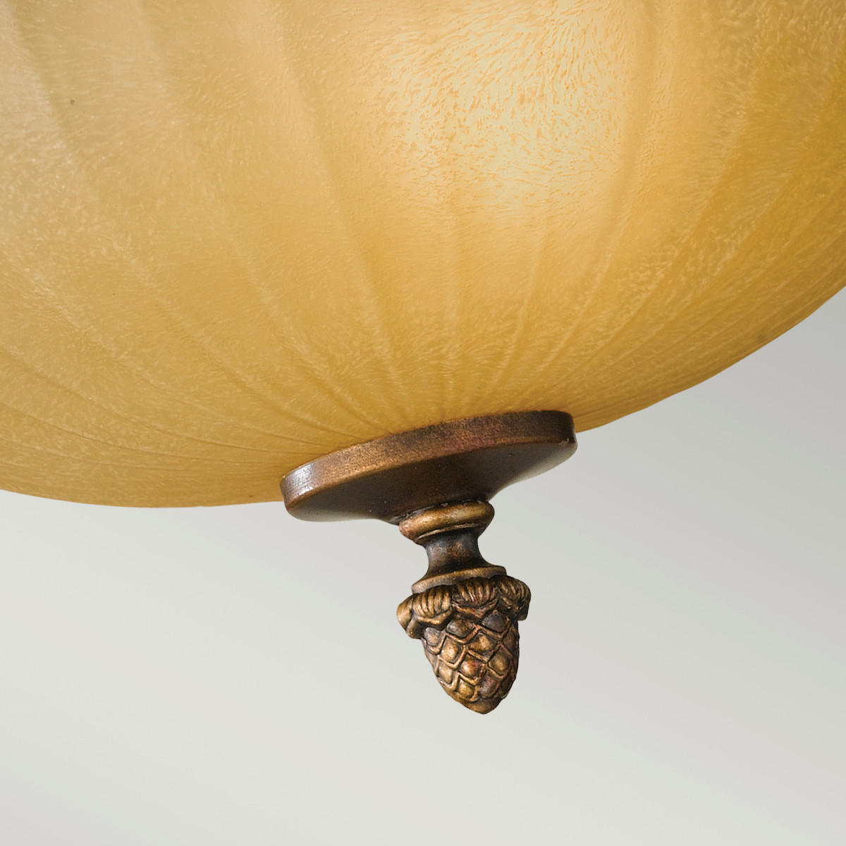 DECKENLEUCHTE  34.3/17.8 cm    - Goldfarben/Bronzefarben, Natur, Glas/Metall (34.3/17.8cm) - Elstead Lighting
