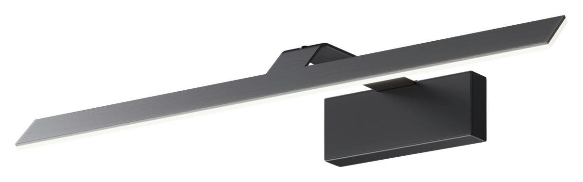 SVIETIDLO NAD OBRAZ, 52/5,5/22 cm  - čierna, Basics, kov/plast (52/5,5/22cm)