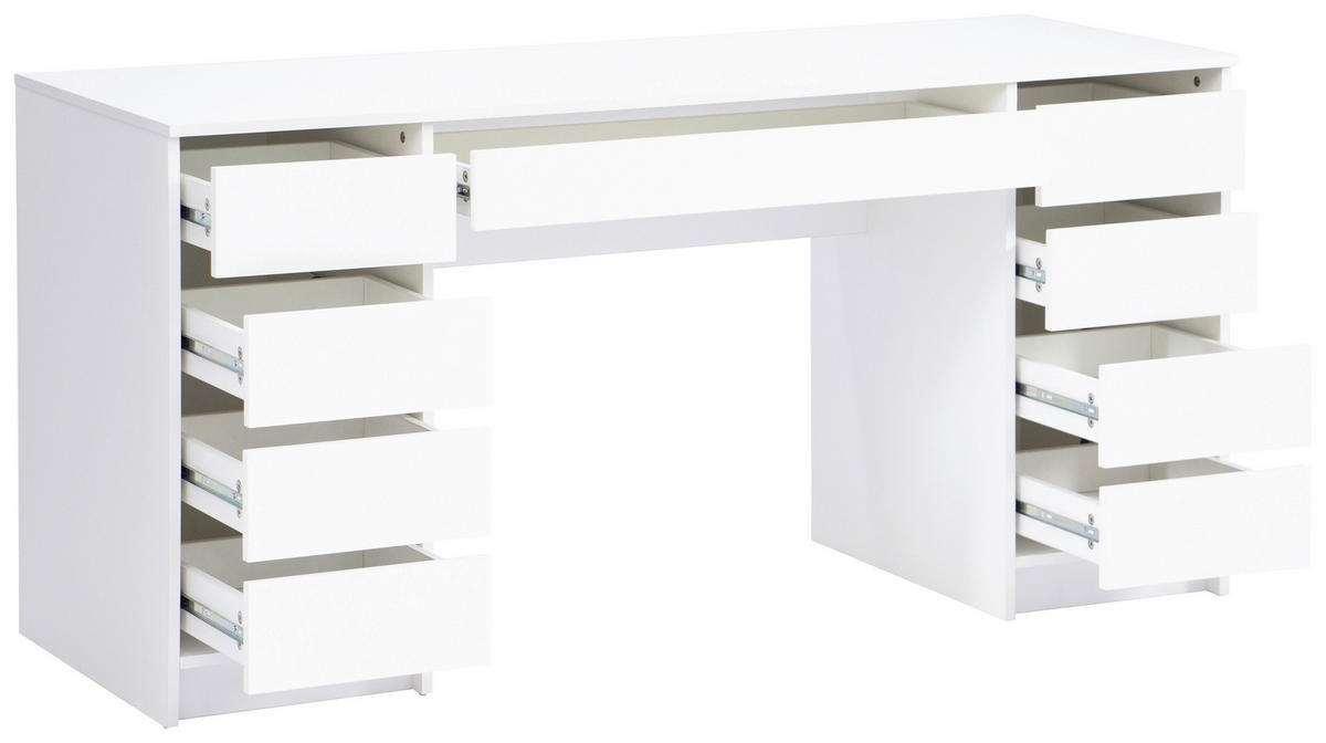 SCHREIBTISCH  Weiss  - Weiss, Modern, Holzwerkstoff (153.5/76/55cm) - MID.YOU