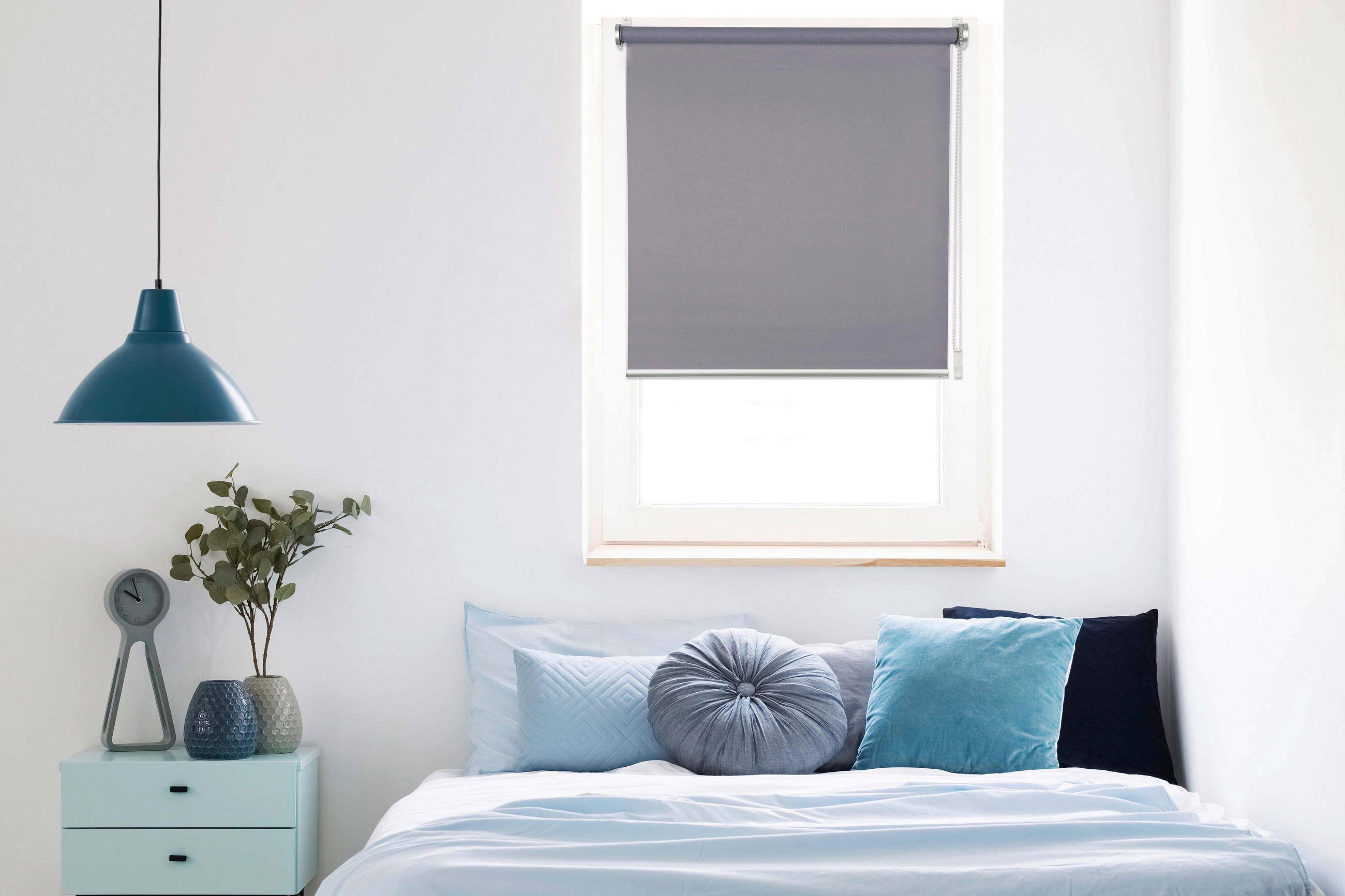 ROLLO  blickdicht     - Grau, Basics, Textil (140/250/6cm) - Homeware