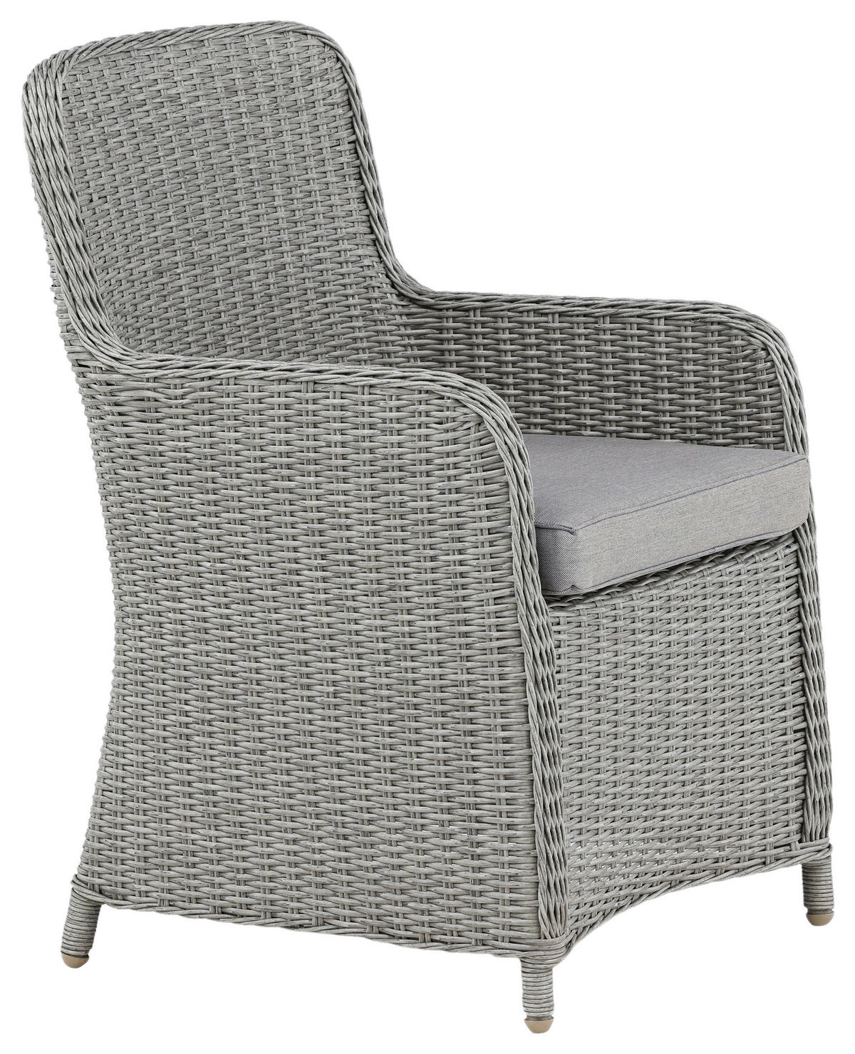 GARTENSTUHL-SET Stahl Grau  - Grau, KONVENTIONELL, Kunststoff/Textil (62/94,5/65cm) - Gardenson