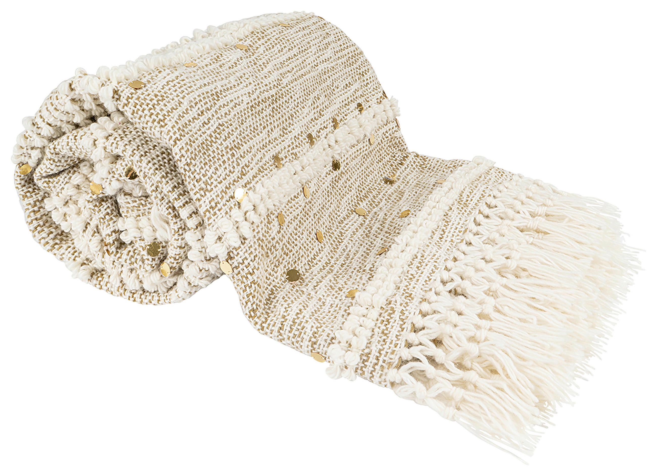 DEKA, novozélandská vlna, 130/170 cm - krémová/tmavozelená, Konventionell, textil/plast (130/170cm)