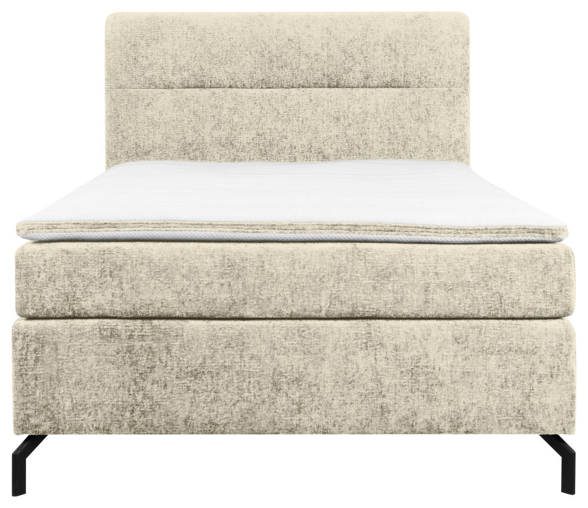 BOXSPRINGBETT 140/200 cm  in Champagner  - Champagner/Schwarz, Design, Textil/Metall (140/200cm) - Esposa
