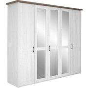 SKŘÍŇ ŠATNÍ, bílá, barvy lanýžového dubu - bílá/barvy lanýžového dubu, Lifestyle, kov/kompozitní dřevo (235/213/61cm) - Carryhome