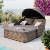 SONNENINSEL  - Schwarz/Grau, MODERN, Kunststoff/Metall (204/132/65cm) - Ambia Garden