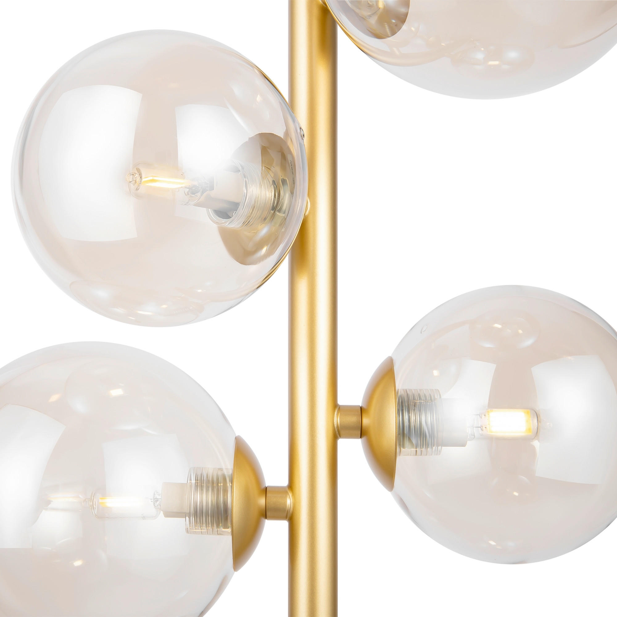 PENDELLEUCHTE Modern 29/170 cm - Goldfarben/Bernsteinfarben, Trend, Glas/Metall (29/170cm) - MAYTONI