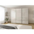 SCHWEBETÜRENSCHRANK 271/223/68 cm 3-türig Champagner  - Champagner/Alufarben, KONVENTIONELL, Glas/Holzwerkstoff (271/223/68cm) - Novel