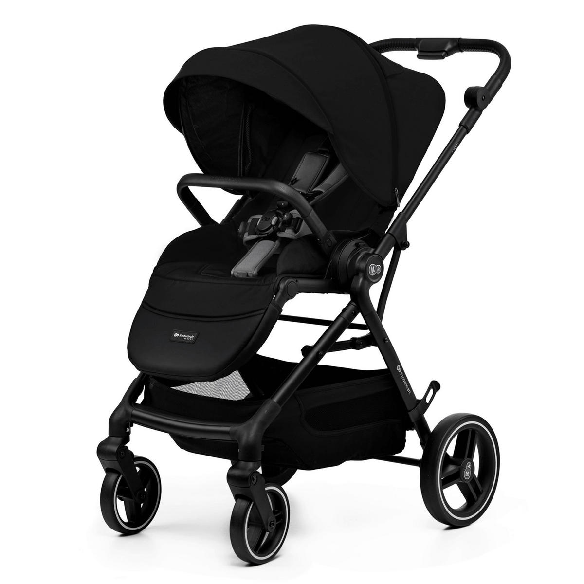 BUGGY Yoxi  - Schwarz Hochglanz/Schwarz, Basics, Kunststoff/Textil (59/91/106cm) - Kinderkraft