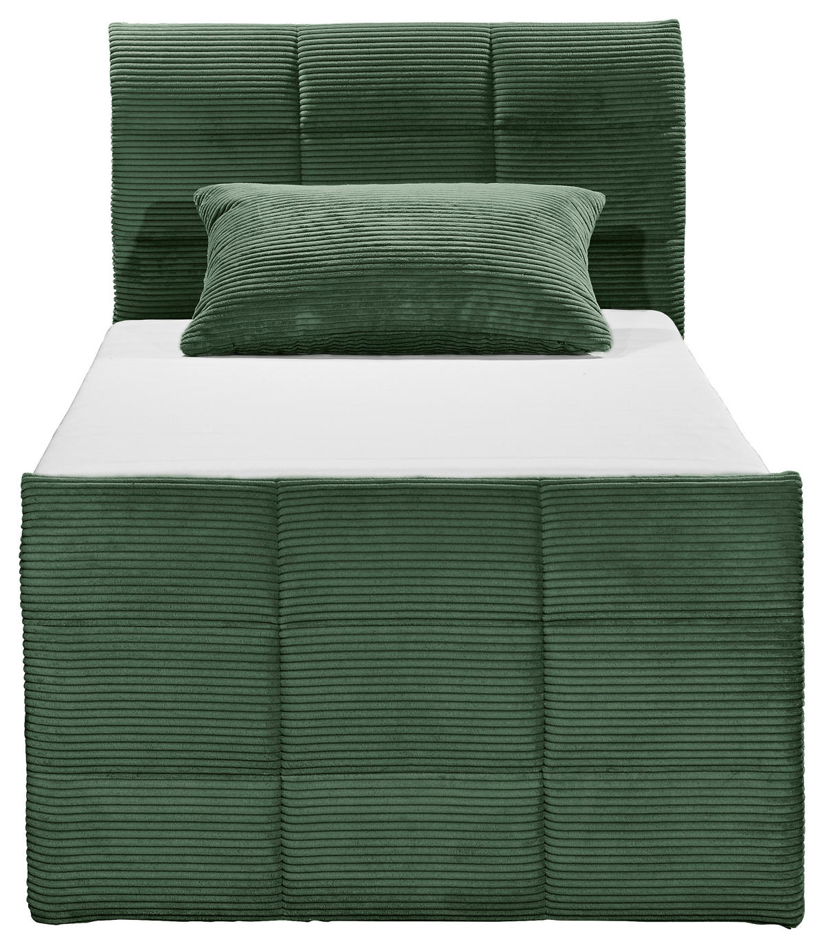 BOXSPRINGBETT 120/200 cm  in Olivgrün  - Schwarz/Olivgrün, Modern, Holzwerkstoff/Kunststoff (120/200cm) - MID.YOU