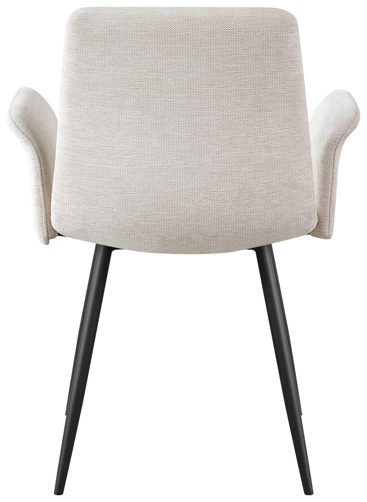 ARMLEHNSTUHL   Webstoff  - Beige/Schwarz, Design, Textil/Metall (61/87/55cm) - Ti'me