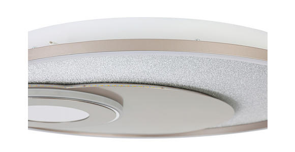 LED-DECKENLEUCHTE 50/5 cm  - Champagner/Silberfarben, Design, Kunststoff/Metall (50/5cm) - Novel