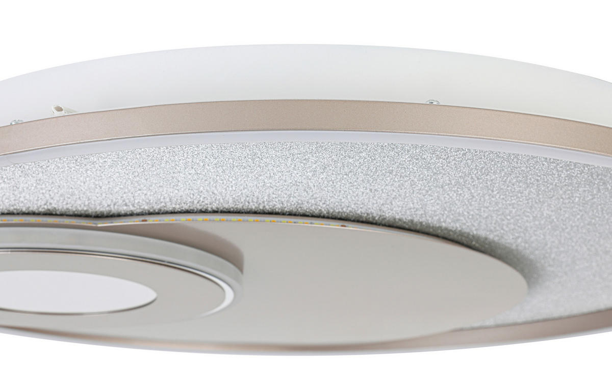LED-DECKENLEUCHTE 50/5 cm  - Champagner/Silberfarben, Design, Kunststoff/Metall (50/5cm) - Novel