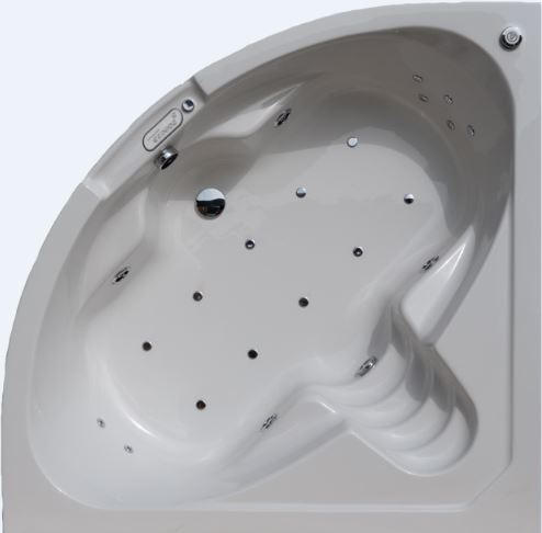 WHIRLPOOL-BADEWANNE   - Weiß, Basics (150/57/150cm)