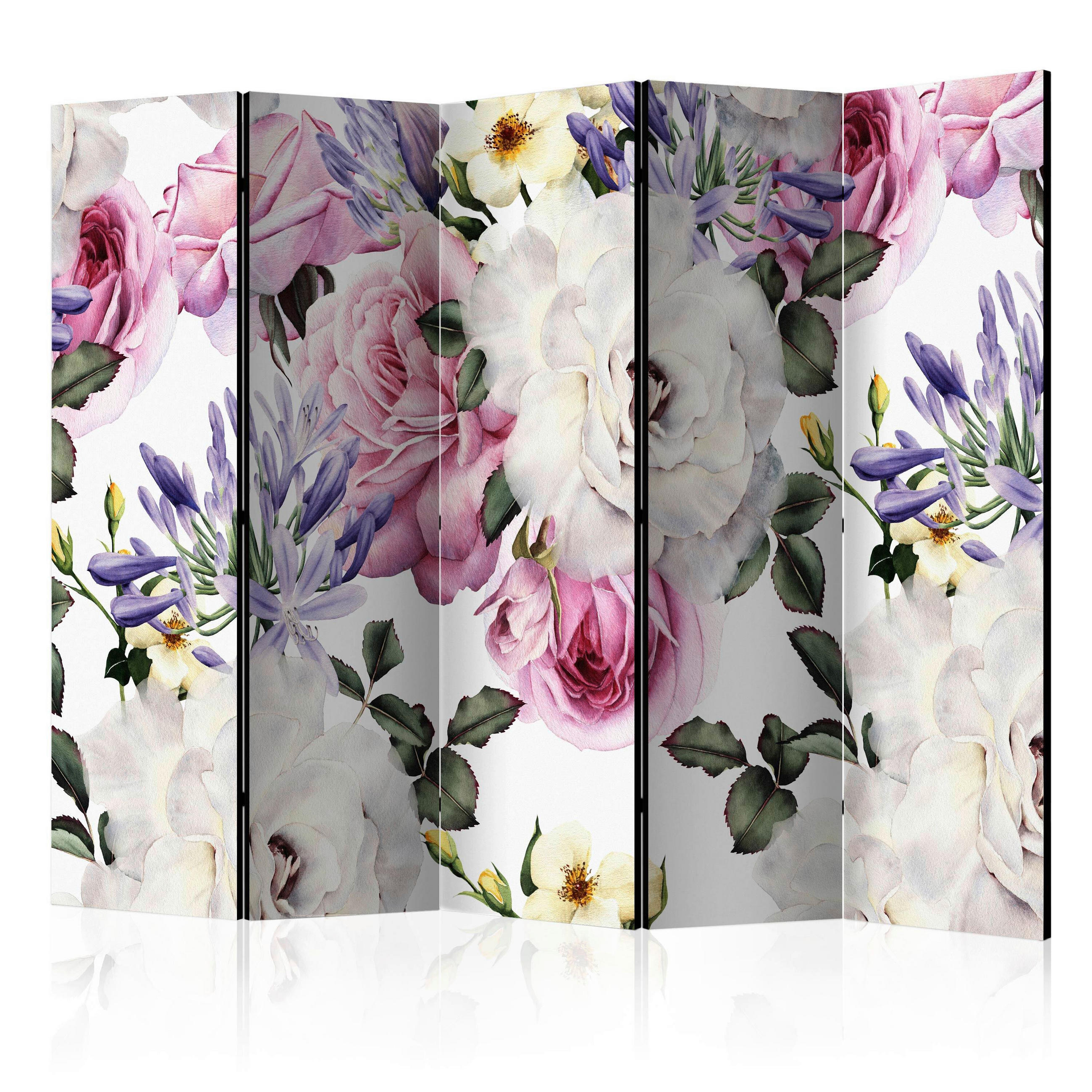 SKÄRMVÄGG  i trä, textil  multicolor  - multicolor, Basics, trä/textil (225cm) - artgeist