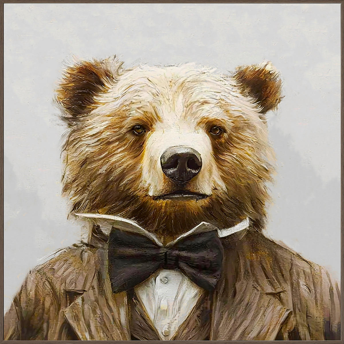 ÖLGEMÄLDE Tiere 55/55 cm  - Beige/Dunkelbraun, LIFESTYLE, Holz/Kunststoff (55/55cm) - Monee