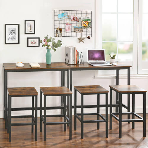 BARTISCH in Metall, Holzwerkstoff 100/40/90 cm   - Schwarz/Braun, Trend, Holzwerkstoff/Metall (100/40/90cm) - Boxxx