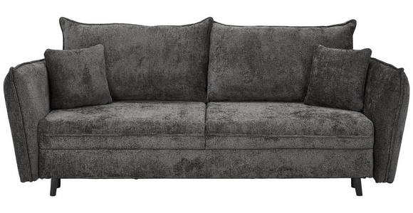 SCHLAFSOFA in Chenille Grau - Schwarz/Grau, KONVENTIONELL, Holz/Textil (238/99/108cm) - Carryhome