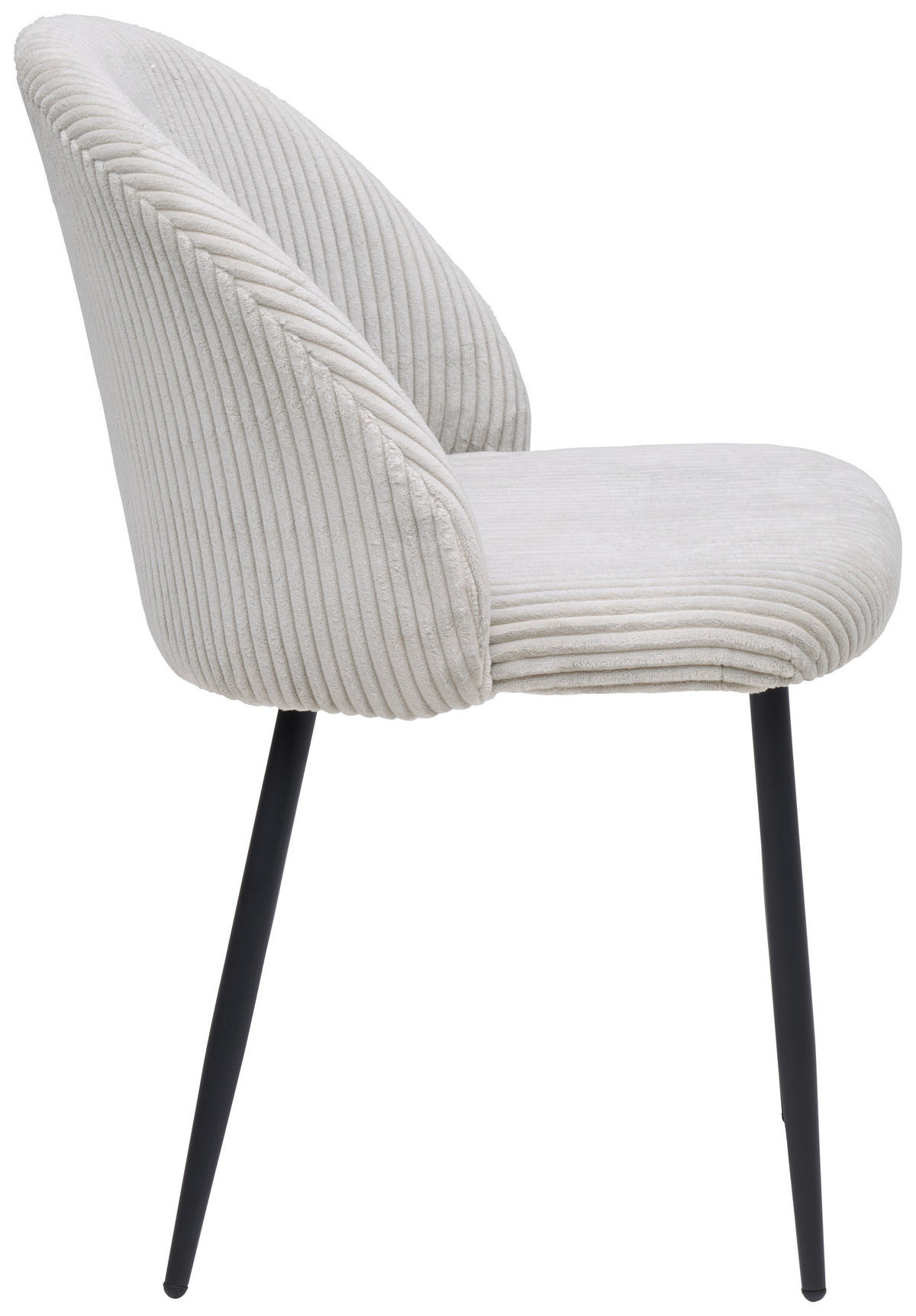 STUHL   Cord  - Hellgrau/Schwarz, Basics, Textil/Metall (52/82/58cm) - Livetastic