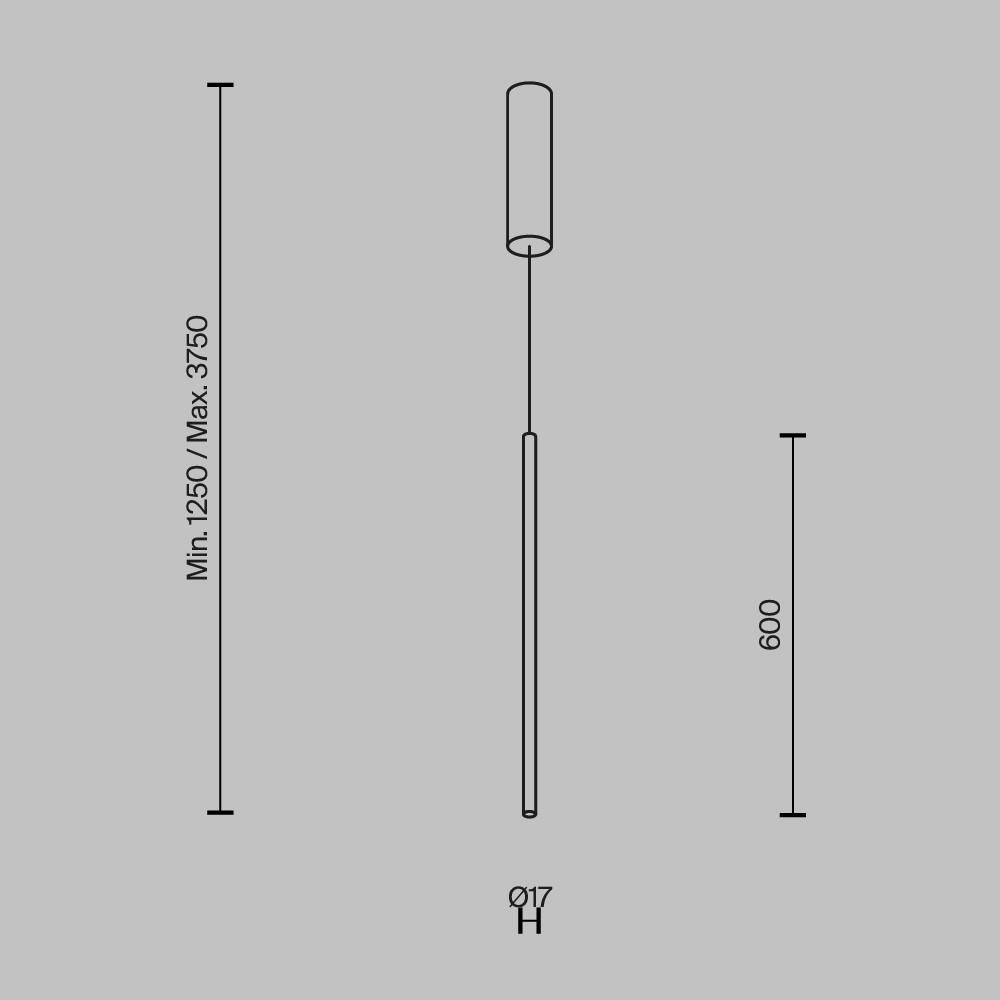 PENDELLEUCHTE 1,7/80 cm    - Schwarz, Modern, Metall (1,7/80cm) - MAYTONI