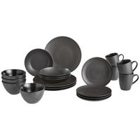 KOMBISERVICE Schwarz 20-teilig  - Schwarz, Design, Keramik - Ritzenhoff Breker